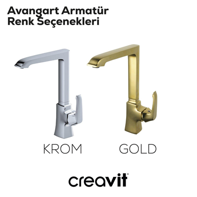 Creavit Avangart Mutfak Armatürü Krom