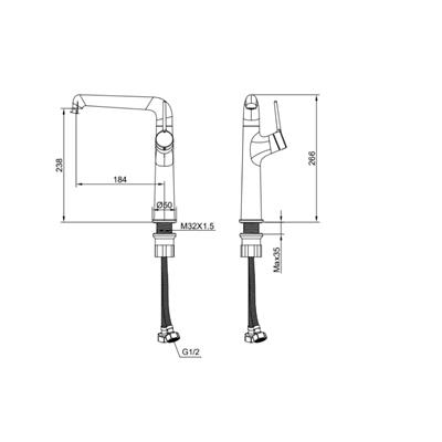 Creavit Flow Evye Bataryası Krom