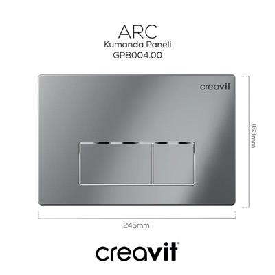 Creavit ARC Parlak Krom Kaplama Kumanda Paneli