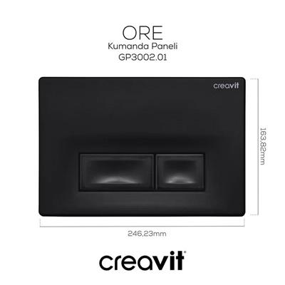 Creavit ORE Mat Siyah Boyalı Kumanda Paneli