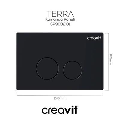 Creavit TERRA Mat Siyah Boyalı Kumanda Paneli