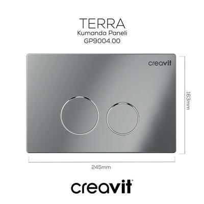 Creavit TERRA Parlak Krom Kaplama Kumanda Paneli