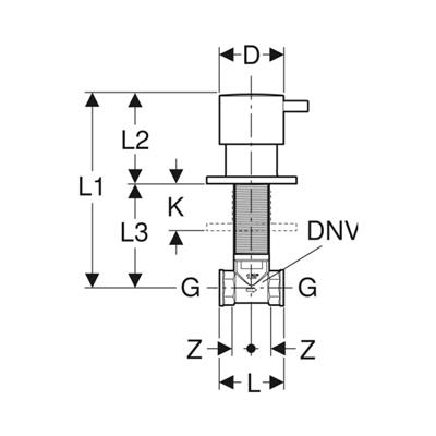 Geberit Ankastre Stop Valf Seti