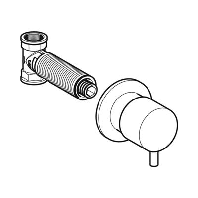 Geberit Ankastre Stop Valf Seti Siyah