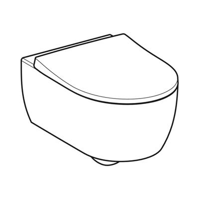 Geberit iCon Rimfree asma klozet, 53 cm + Kapak Dahil