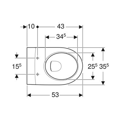 Geberit iCon Rimfree Asma Klozet, 53 cm