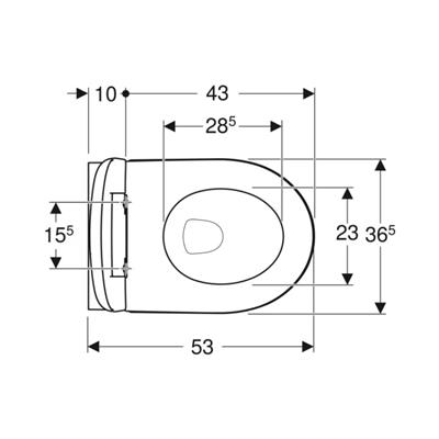 Geberit iCon Rimfree asma klozet, 53 cm + Kapak Dahil