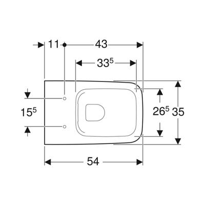 Geberit iCon Square Rimfree Asma Klozet, 54 cm
