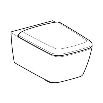 Geberit iCon Square Rimfree asma klozet, 54 cm + Kapak Dahil