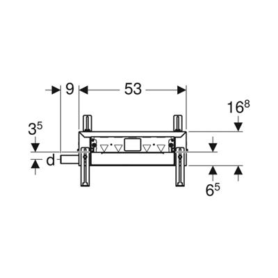 Geberit Duvar Süzgeci - Kombifix - 65 mm yükseklik
