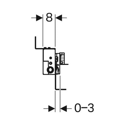 Geberit Duvar Süzgeci - Kombifix - 65 mm yükseklik