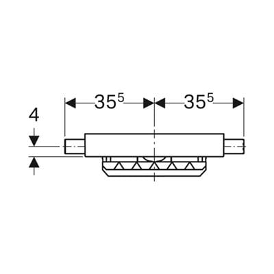 Geberit Duvar Süzgeci - Kombifix - 65 mm yükseklik