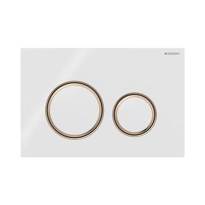 Geberit Kumanda Kapağı Sigma21 - Çift Basmalı -  Beyaz Cam / Bronz