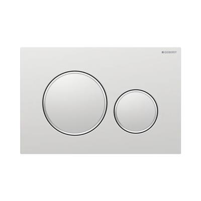 Geberit Kumanda Kapağı Sigma20 - Çift Basmalı - Mat Krom / Parlak / Mat Krom