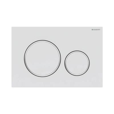 Geberit Kumanda Kapağı Sigma20 - Çift Basmalı - Mat Beyaz / Parlak / Mat Beyaz