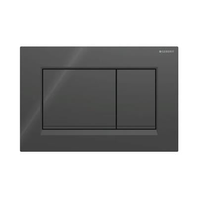 Geberit Kumanda Kapağı Sigma30 - Çift Basmalı - Siyah / Mat Siyah / Siyah
