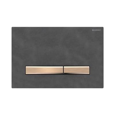 Geberit Kumanda Kapağı Sigma50 - Çift Basmalı - Arduvaz / Bronz