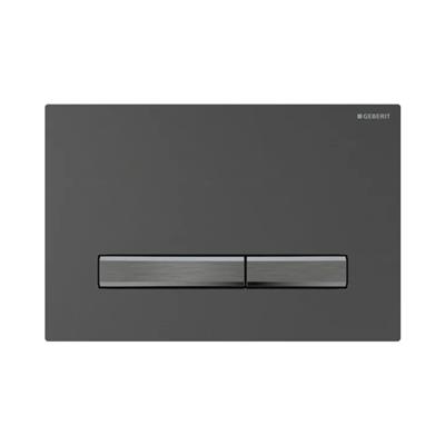 Geberit Kumanda Kapağı Sigma50 - Çift Basmalı - Siyah Krom/Siyah Krom