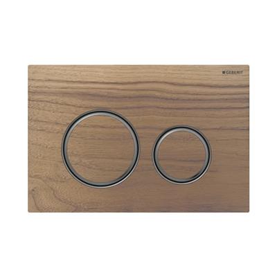 Geberit Kumanda Kapağı Sigma21 - Çift Basmalı -  Ahşap/Siyah Krom