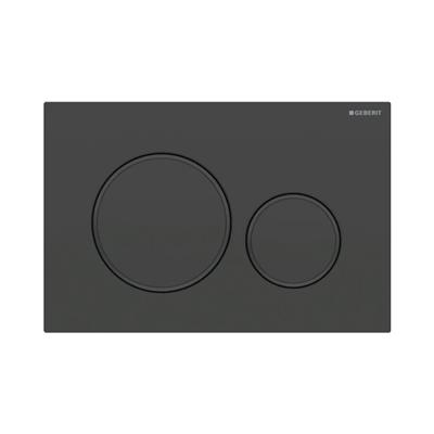 Geberit Kumanda Kapağı Sigma20 - Çift Basmalı - Mat Siyah / Siyah / Mat Siyah