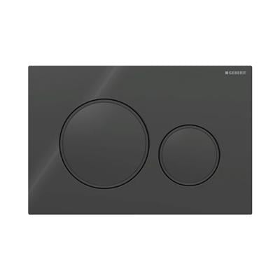 Geberit Kumanda Kapağı Sigma20 - Çift Basmalı - Siyah / Mat Siyah / Siyah