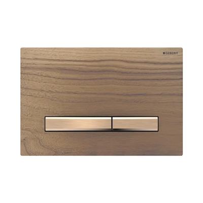 Geberit Kumanda Kapağı Sigma50 - Çift Basmalı - Ahşap / Bronz