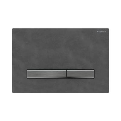 Geberit Kumanda Kapağı Sigma50 - Çift Basmalı - Arduvaz / Siyah Krom