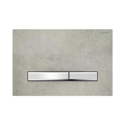 Geberit Kumanda Kapağı Sigma50 - Çift Basmalı - Beton / Krom