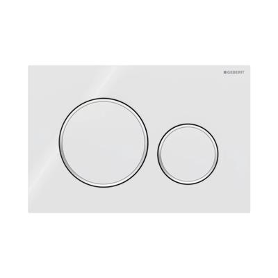 Geberit Kumanda Kapağı Sigma20 - Çift Basmalı - Beyaz / Parlak / Beyaz