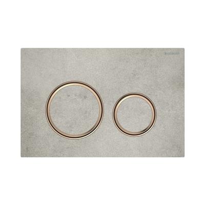 Geberit Kumanda Kapağı Sigma21 - Çift Basmalı -  Beton / Bronz