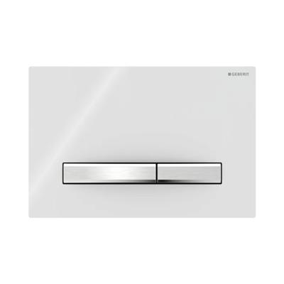 Geberit Kumanda Kapağı Sigma50 - Çift Basmalı - Beyaz / Krom