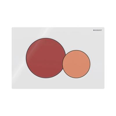 Geberit Kumanda Kapağı Sigma 01 - Çift Basmalı - Kırmızı / Turuncu