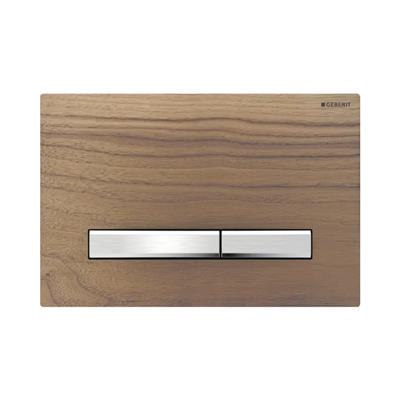 Geberit Kumanda Kapağı Sigma50 - Çift Basmalı - Ahşap / Krom