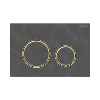 Geberit Kumanda Kapağı Sigma21 - Çift Basmalı -  Arduvaz / Prinç