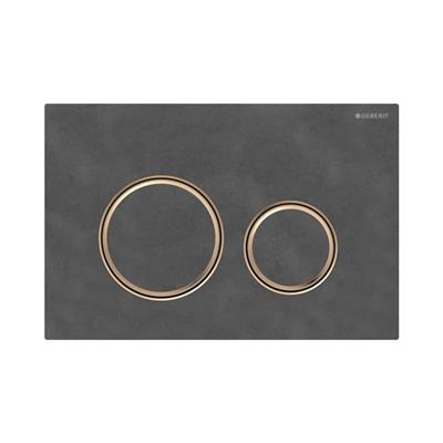 Geberit Kumanda Kapağı Sigma21 - Çift Basmalı -  Arduvaz / Bronz