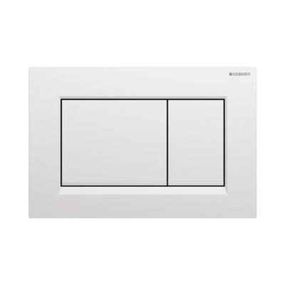 Geberit Kumanda Kapağı Sigma30 - Çift Basmalı - Mat Krom / Parlak / Mat Krom