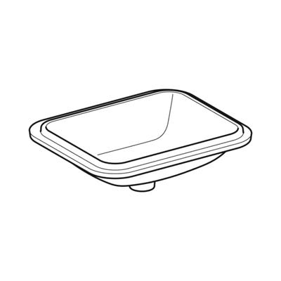 Geberit VariForm Tezgah Altı Lavabo, Dikdörtgen, 45x35 cm (Taşma Deliksiz)