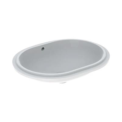 Geberit VariForm Tezgah Altı Lavabo, Eliptik, Taşma Delikli, 55x40 cm