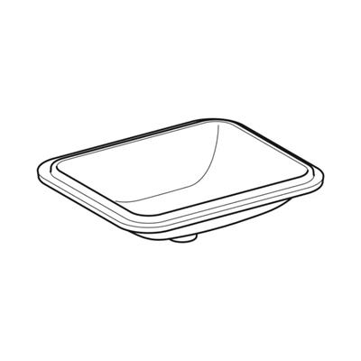 Geberit VariForm Tezgah Altı Lavabo, Dikdörtgen, 50x40 cm (Taşma Deliksiz)