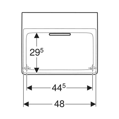 Geberit ONE Çanak Lavabo, CleanDrain, 50x40 cm, Batarya Deliksiz, KeraTect® 