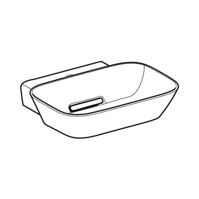 Geberit ONE Çanak Lavabo, CleanDrain, 50x42.5 cm, Batarya Delikli, KeraTect®
