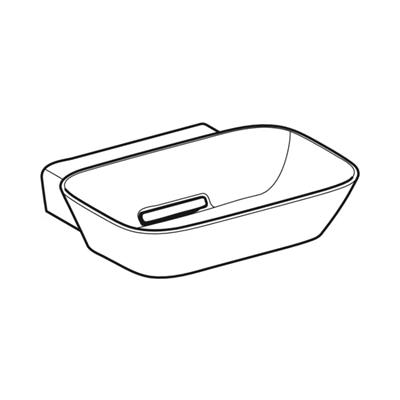 Geberit ONE Çanak Lavabo, CleanDrain, 50x42.5 cm, Batarya Deliksiz, KeraTect®