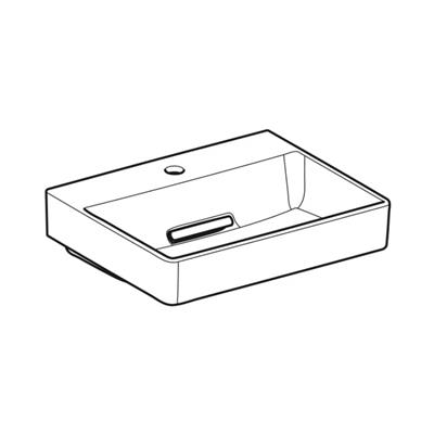 Geberit ONE Çanak Lavabo, CleanDrain, 50x40 cm, Batarya Delikli, KeraTect®