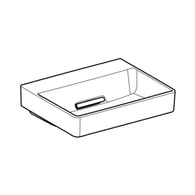 Geberit ONE Çanak Lavabo, CleanDrain, 50x40 cm, Batarya Deliksiz, KeraTect® 