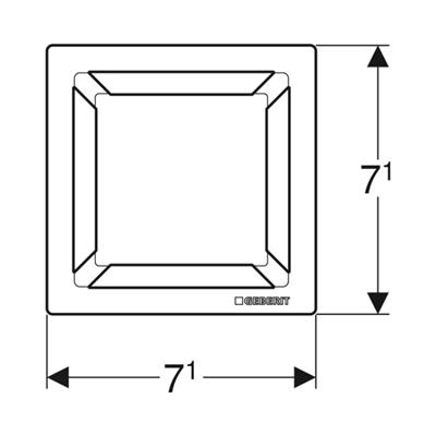 Geberit Yer süzgeci ızgarası, kare, 8 x 8 cm