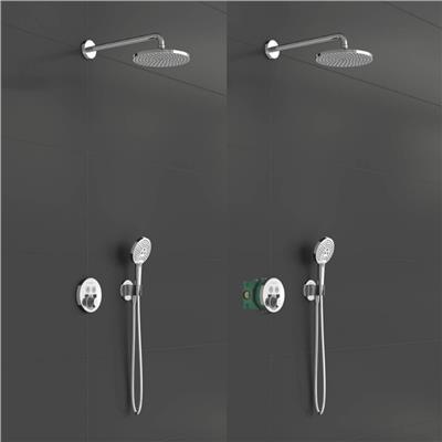 Hansgrohe Raindance S Duş sistemi 240 1jet PowderRain, ShowerSelect S ile Krom
