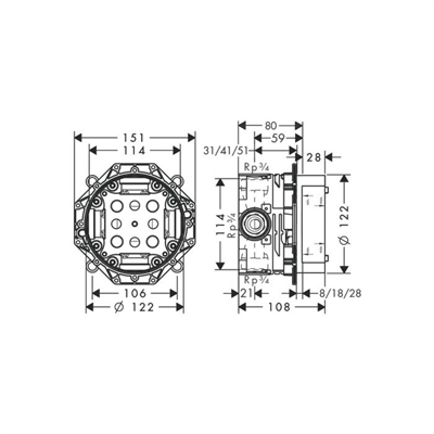 Hansgrohe İbox Universal Ankastre İç Set