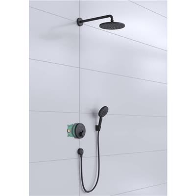 Hansgrohe Raindance S Duş sistemi 240 1jet PowderRain, ShowerSelect S ile Satin Siyah