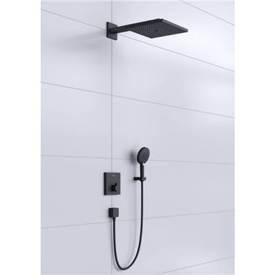 Hansgrohe Raindance E Duş sistemi ankastre montaj için ShowerSelect termostat ile  Satin Siyah