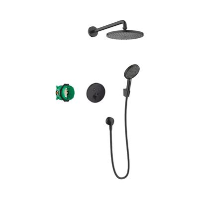 Hansgrohe Raindance S Duş sistemi 240 1jet PowderRain, ShowerSelect S ile Satin Siyah
